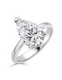 Solitario oro con diamante de laboratorio pera de 2,00 CT