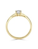 Soliatrio oro amarillo con oval de 0,70 CT