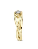 Solitario oro amarillo infinito diamante creado de 0,15 CT