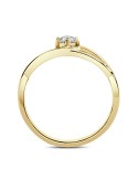 Solitario oro amarillo infinito diamante creado de 0,15 CT