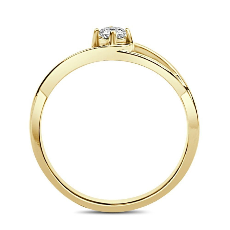 Solitario oro amarillo infinito diamante creado de 0,15 CT