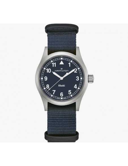 Reloj Hamilton Khaki Field Quartz H69401940 | Reloj Quartz de 38 mm con Esfera Azul y Correa NATO Azul