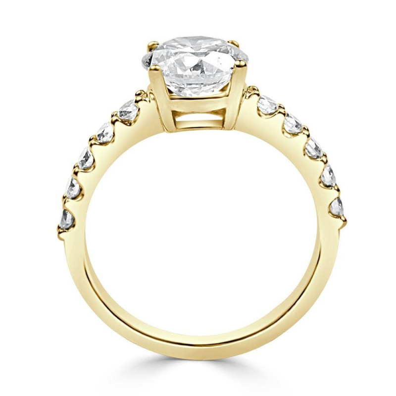 Solitario Oro Amarillo con Diamantes Creado con 2,45 CT | B&Couple