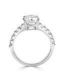 Solitario Oro Blanco con Diamantes Creado con 2,45 CT | B&Couple