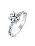 Solitario Oro Blanco Diamante Creado con Central con 1,92 CT | B&Couple