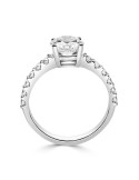 Solitario Oro Blanco Diamante Creado con Central con 1,92 CT | B&Couple