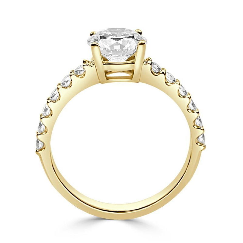 Solitario Oro Amarillo Diamante Creado con Central con 1,92 CT  | B&Couple