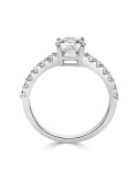 Solitario Oro Blanco Diamante Creado con Central con 1,30 CT | B&Couple