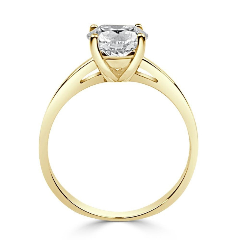 Solitario Oro Amarillo 4 Garras con Diamante Creado de 1,50 CT | B&Couple