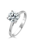 Solitario Oro Blanco 4 Garras con Diamante Creado de 1,50 CT | B&Couple