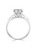 Solitario Oro Blanco 4 Garras con Diamante Creado de 1,50 CT | B&Couple