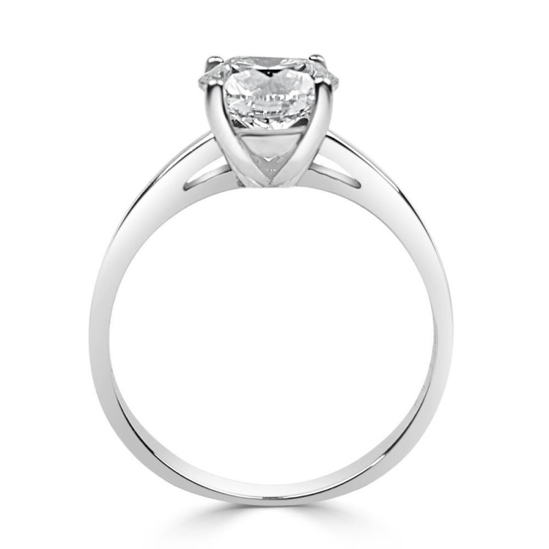 Solitario Oro Blanco 4 Garras con Diamante Creado de 1,50 CT | B&Couple