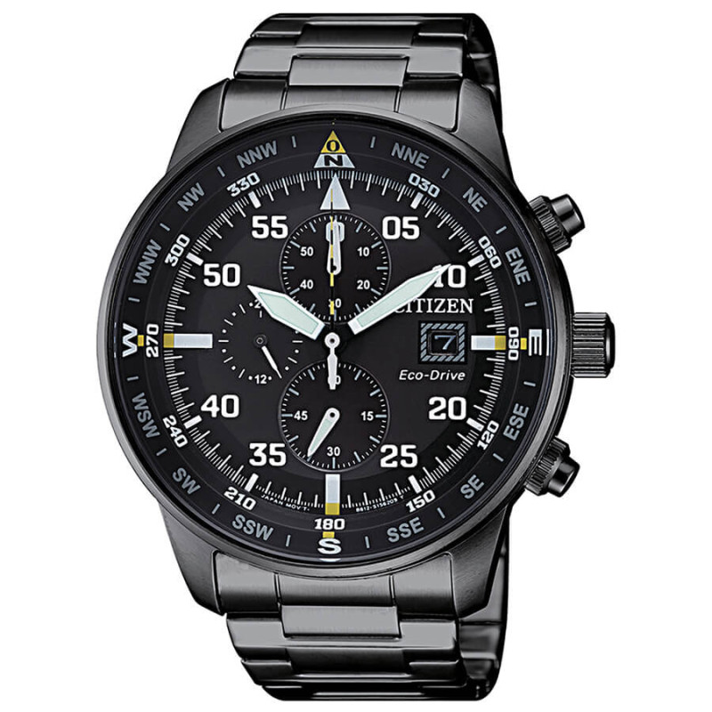 Reloj Citizen Aviator Crono CA0695-84E | Reloj Solar de Esfera Negra | B&Couple