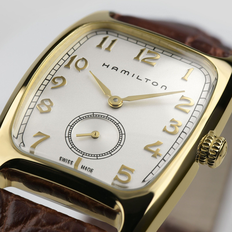 Reloj Hamilton Boulton Quartz H13431553 | Estilo rectangular dorado clásico | B&Couple