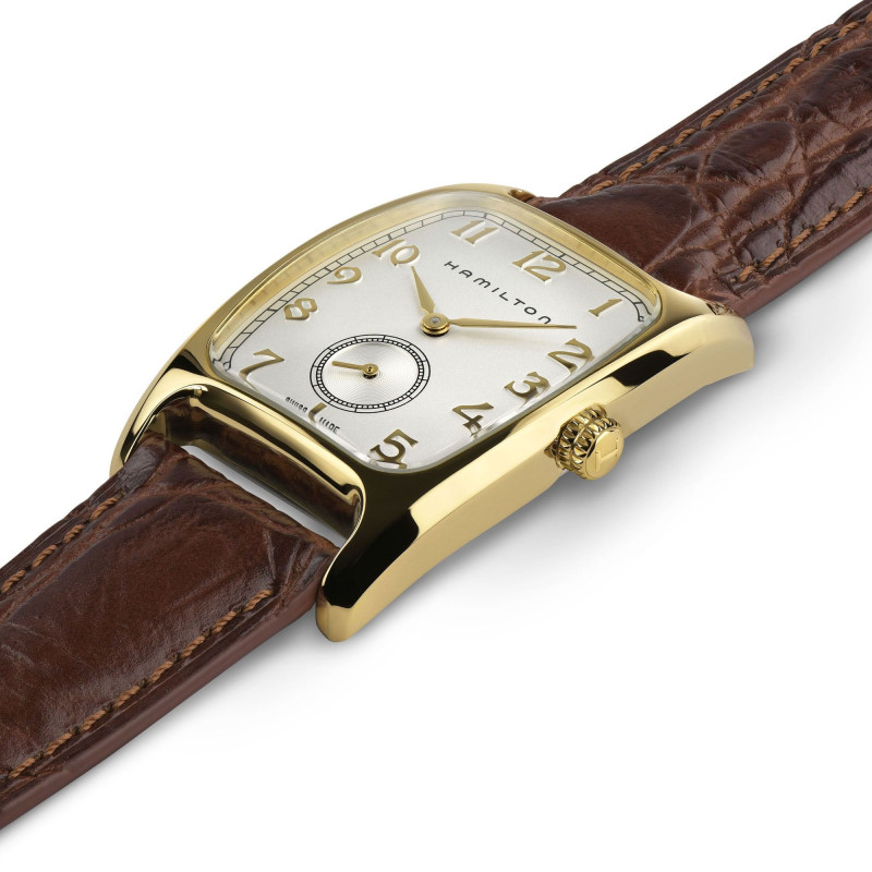 Reloj Hamilton Boulton Quartz H13431553 | Estilo rectangular dorado clásico | B&Couple