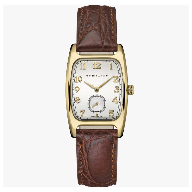 Reloj Hamilton Boulton Quartz H13431553 | Estilo rectangular dorado clásico | B&Couple