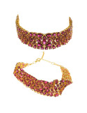 Pulseras caña plata chapado dorado cascada