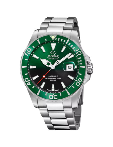 Reloj Jaguar Swiss Made Diver J886/6 | Automático, 200 m, Esfera Verde | B&Couple