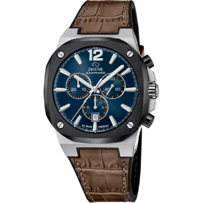 Reloj Jaguar Swiss Rondcarre J1026/2 | Cronógrafo cuarzo, 100 m, esfera azul | B&Couple