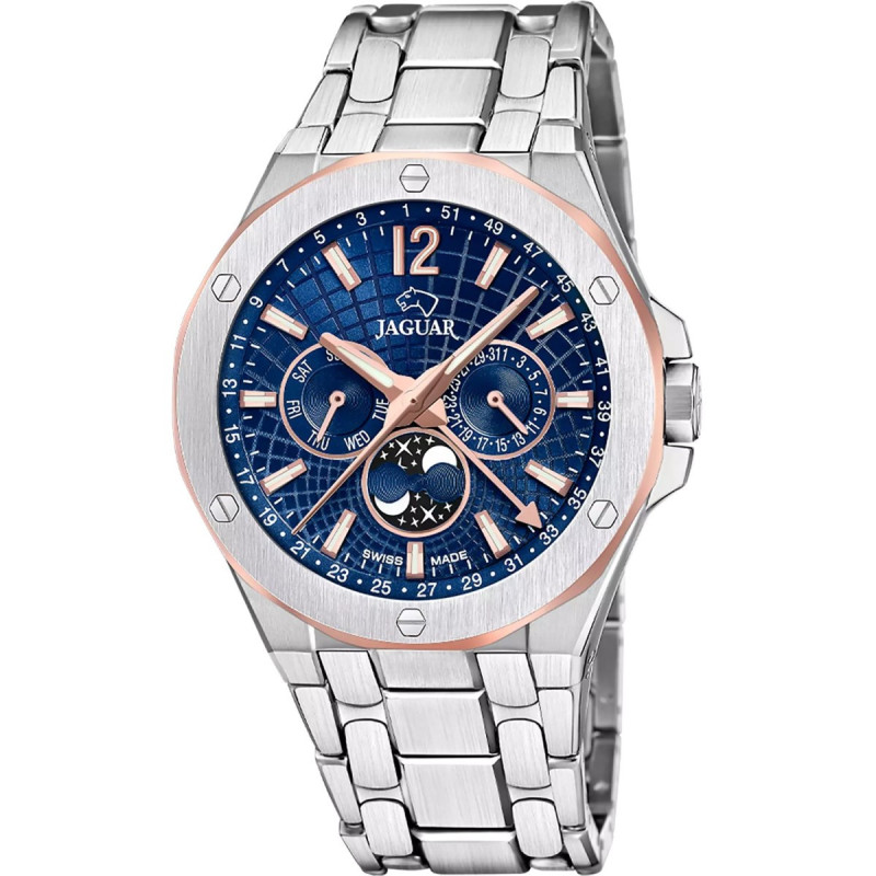 Reloj Jaguar Swiss Diplomatic J1039/2 | Cuarzo suizo, multifunción, esfera azul | B&Couple