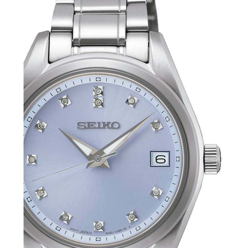 Reloj Seiko SUR581P1 | Reloj de mujer con diamantes y esfera azul | B&Couple