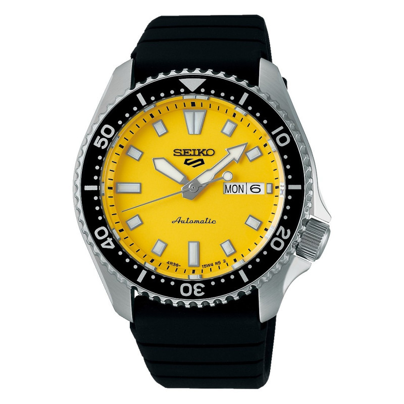 Reloj Seiko 5 Sports SKX Street Style SRPL87K1 | Automático, esfera amarilla y resistencia 100 m | B&Couple