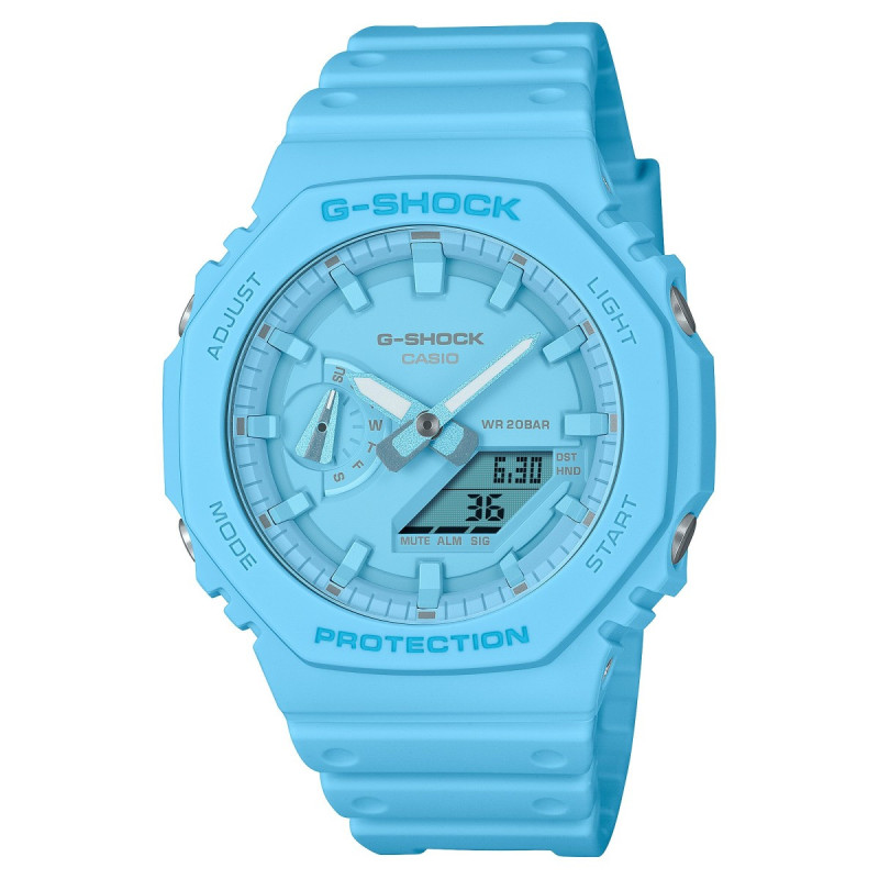 Reloj Casio G-Shock GA-2100-2A2ER | Diseño octogonal azul | B&Couple