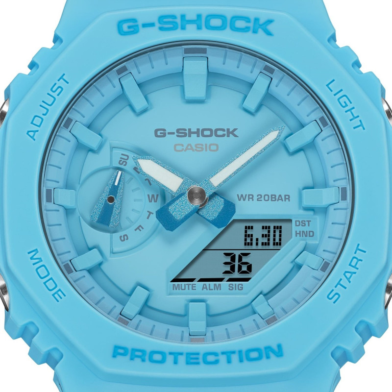 Reloj Casio G-Shock GA-2100-2A2ER | Diseño octogonal azul | B&Couple