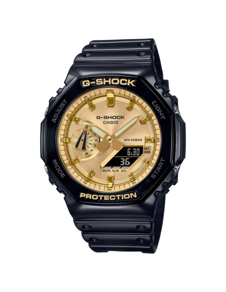 Reloj Casio G-Shock GA-2100GB-1AER | Negro con detalles dorados | B&Couple