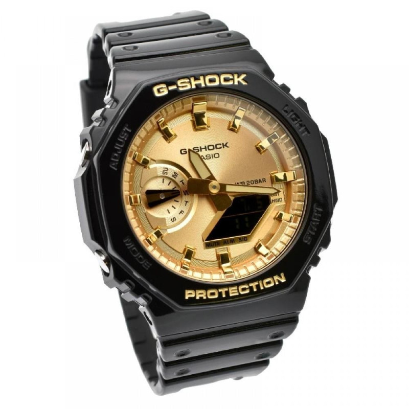 Reloj Casio G-Shock GA-2100GB-1AER | Negro con detalles dorados | B&Couple