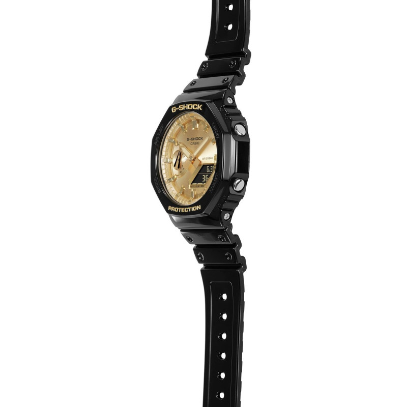 Reloj Casio G-Shock GA-2100GB-1AER | Negro con detalles dorados | B&Couple