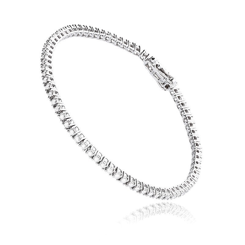 Pulsera Riviere Oro blanco con diamantes 1,50 CT
