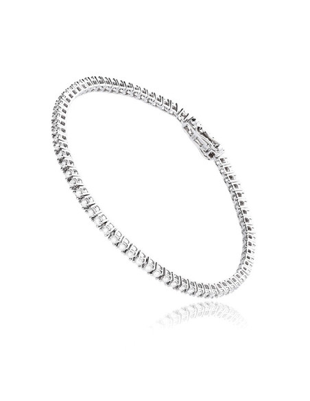 Pulsera Riviere Oro blanco con diamantes 1,50 CT