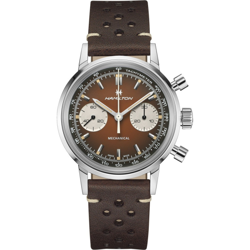 Reloj Hamilton American Classic Intra-Matic Chrono H H38429591 | Cronógrafo vintage 40 mm marrón | Joyería Bellido