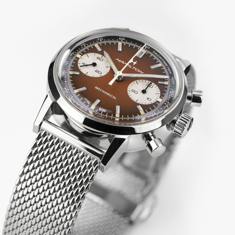 Reloj Hamilton American Classic Intra-Matic Chrono H H38429591 | Cronógrafo vintage 40 mm marrón | Joyería Bellido