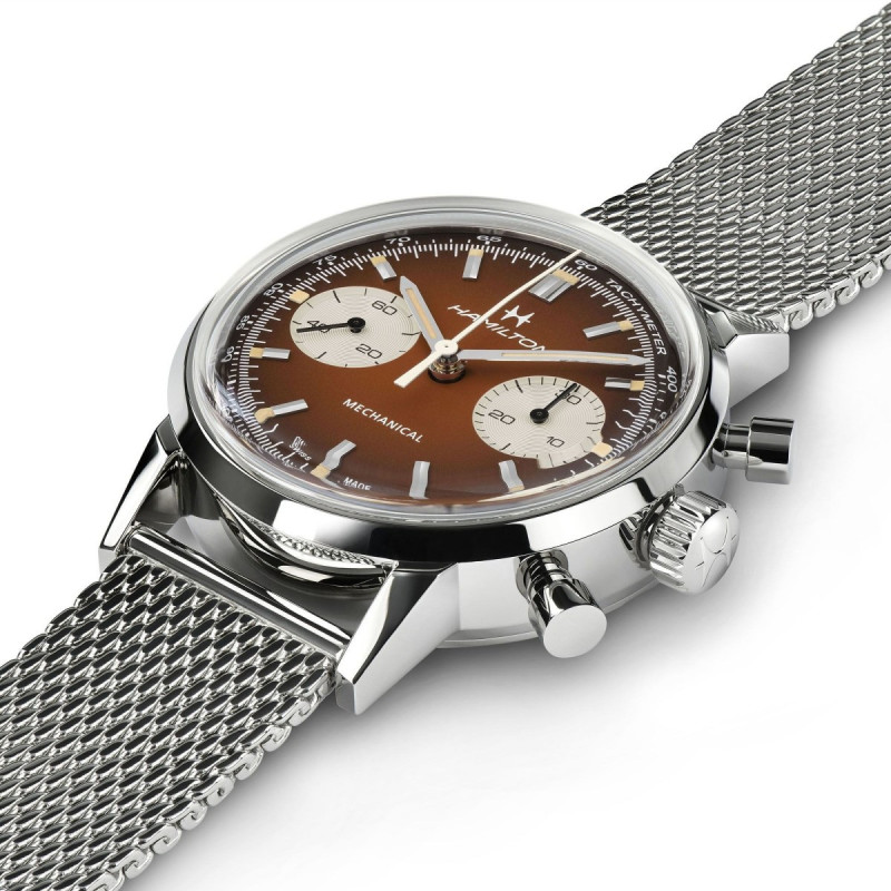 Reloj Hamilton American Classic Intra-Matic Chrono H H38429591 | Cronógrafo vintage 40 mm marrón | Joyería Bellido