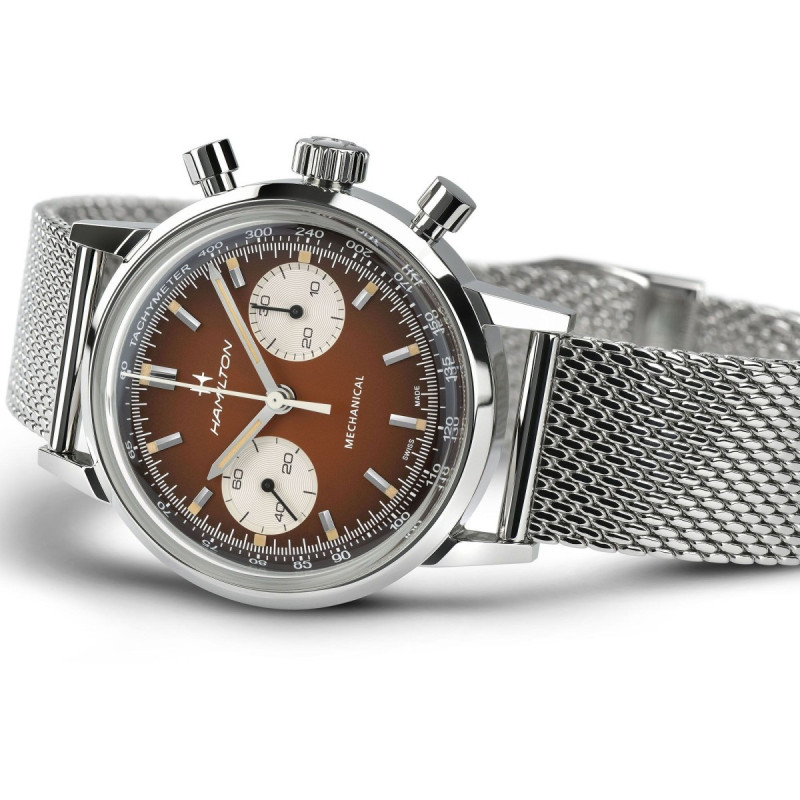 Reloj Hamilton American Classic Intra-Matic Chrono H H38429591 | Cronógrafo vintage 40 mm marrón | Joyería Bellido