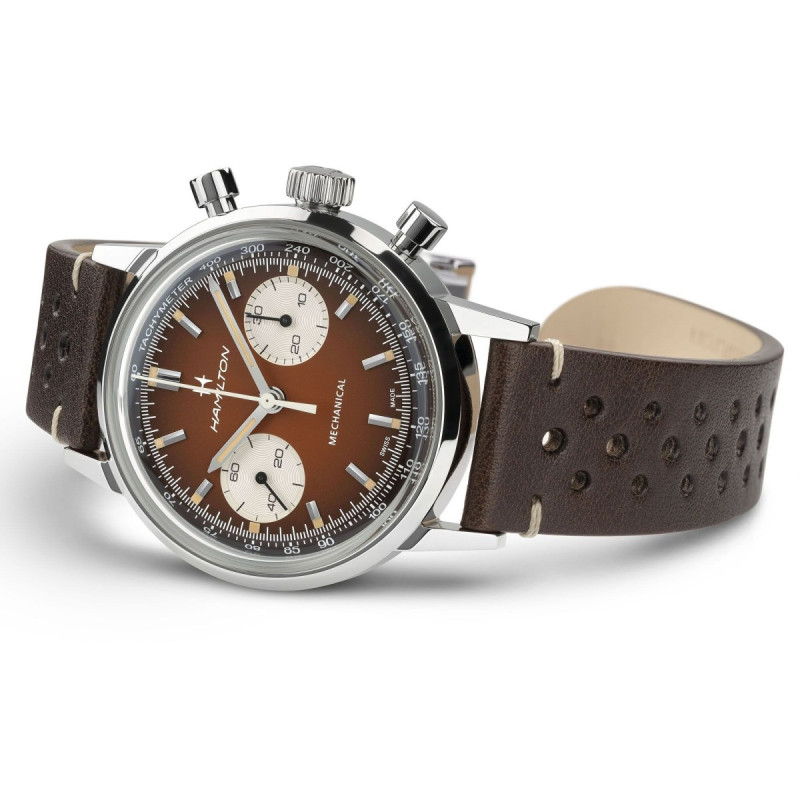 Reloj Hamilton American Classic Intra-Matic Chrono H H38429591 | Cronógrafo vintage 40 mm marrón | Joyería Bellido