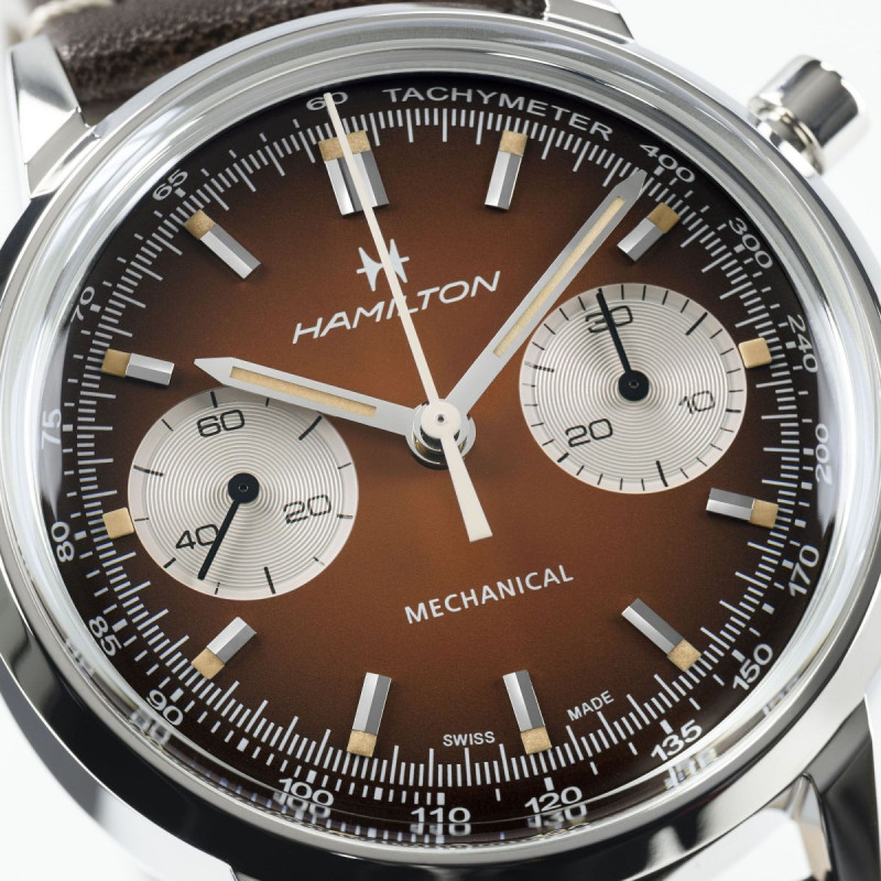 Reloj Hamilton American Classic Intra-Matic Chrono H H38429591 | Cronógrafo vintage 40 mm marrón | Joyería Bellido