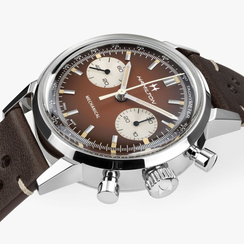 Reloj Hamilton American Classic Intra-Matic Chrono H H38429591 | Cronógrafo vintage 40 mm marrón | Joyería Bellido