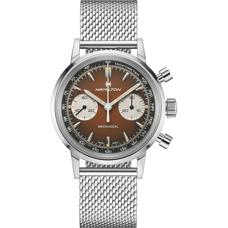 Reloj Hamilton American Classic Intra-Matic Chrono H H38429591 | Cronógrafo vintage 40 mm marrón | Joyería Bellido