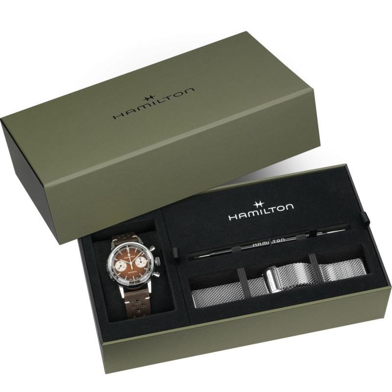 Reloj Hamilton American Classic Intra-Matic Chrono H H38429591 | Cronógrafo vintage 40 mm marrón | Joyería Bellido