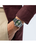 Reloj Hamilton American Classic Intra-Matic Chrono H H38429861 | Cronógrafo mecánico verde y malla milanesa | Joyería Bellido