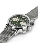 Reloj Hamilton American Classic Intra-Matic Chrono H H38429861 | Cronógrafo mecánico verde y malla milanesa | Joyería Bellido