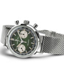 Reloj Hamilton American Classic Intra-Matic Chrono H H38429861 | Cronógrafo mecánico verde y malla milanesa | Joyería Bellido