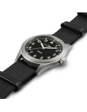 Reloj Hamilton Khaki Field Quartz 38 mm H69401430 | Cuarzo suizo, esfera negra y correa NATO | Joyería Bellido
