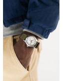 Reloj Hamilton Khaki Field Quartz 38 mm H69401910 | Cuarzo suizo, esfera blanca y correa NATO verde | Joyería Bellido