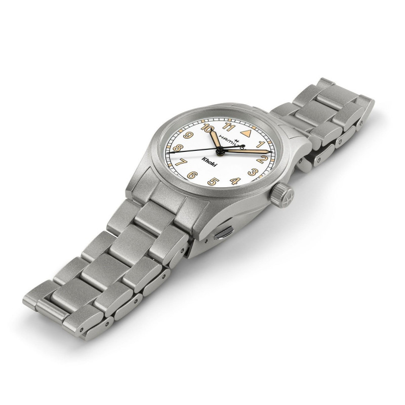 Reloj Hamilton Khaki Field Quartz 33 mm H69301110 | Reloj de cuarzo suizo con esfera blanca | Joyería Bellido