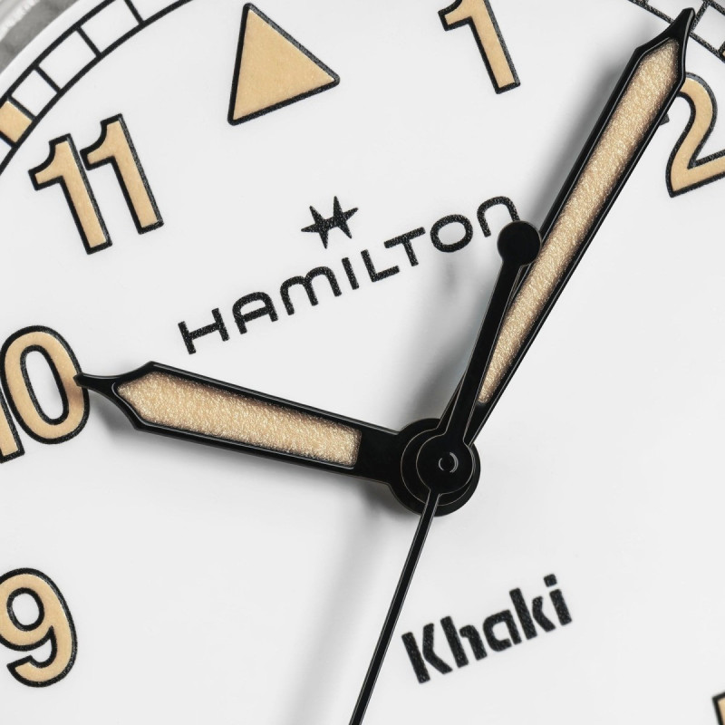 Reloj Hamilton Khaki Field Quartz 33 mm H69301110 | Reloj de cuarzo suizo con esfera blanca | Joyería Bellido