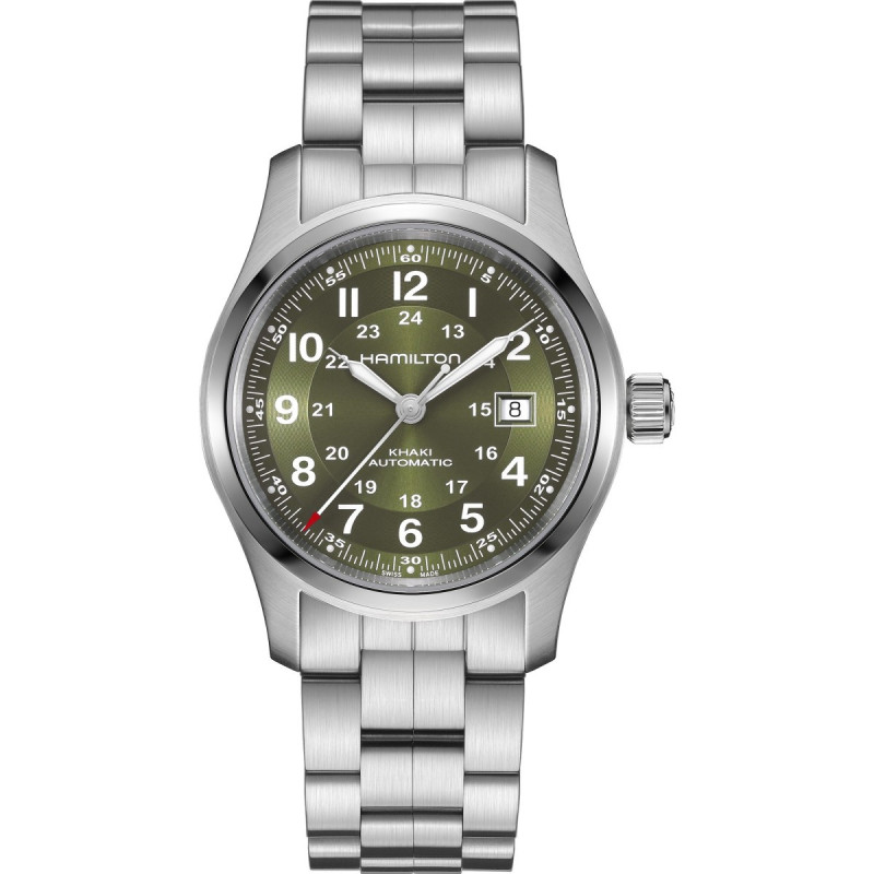 Reloj Hamilton Khaki Field Auto H70605160 | Automático 80 h reserva, esfera verde | Joyería Bellido
